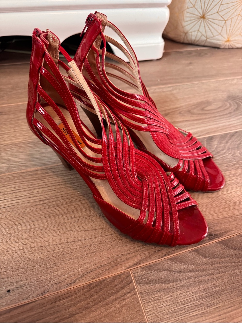 Vintage Miz Mooz Strappy Red Heels